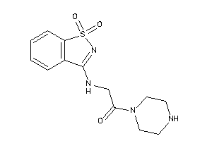 Image of 2-[(1,1-diketo-1,2-benzothiazol-3-yl)amino]-1-piperazino-ethanone