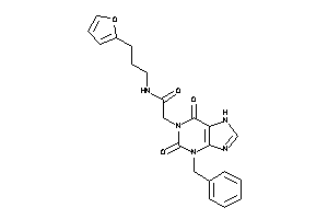 2-(3-benzyl-2,6-diketo-7H-purin-1-yl)-N-[3-(2-furyl)propyl]acetamide