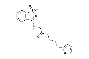 2-[(1,1-diketo-1,2-benzothiazol-3-yl)amino]-N-[3-(2-furyl)propyl]acetamide