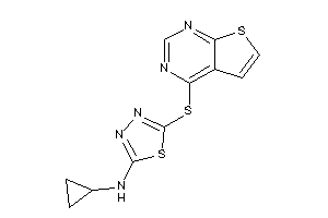 Cyclopropyl-[5-(thieno[2,3-d]pyrimidin-4-ylthio)-1,3,4-thiadiazol-2-yl]amine