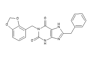 1-(1,3-benzodioxol-4-ylmethyl)-8-benzyl-7H-xanthine