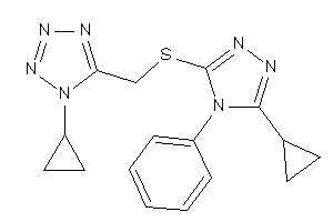 1-cyclopropyl-5-[[(5-cyclopropyl-4-phenyl-1,2,4-triazol-3-yl)thio]methyl]tetrazole