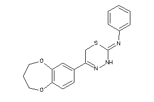 Image of [5-(3,4-dihydro-2H-1,5-benzodioxepin-7-yl)-3,6-dihydro-1,3,4-thiadiazin-2-ylidene]-phenyl-amine