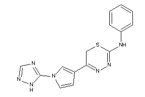 Image of Phenyl-[5-[1-(1H-1,2,4-triazol-5-yl)pyrrol-3-yl]-6H-1,3,4-thiadiazin-2-yl]amine