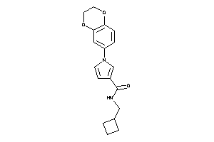 Image of N-(cyclobutylmethyl)-1-(2,3-dihydro-1,4-benzodioxin-6-yl)pyrrole-3-carboxamide