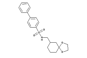 N-(1,4-dioxaspiro[4.5]decan-9-ylmethyl)-4-phenyl-benzenesulfonamide