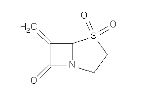 Image of 4,4-diketo-6-methylene-4$l^{6}-thia-1-azabicyclo[3.2.0]heptan-7-one