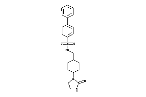 N-[[4-(2-ketoimidazolidin-1-yl)cyclohexyl]methyl]-4-phenyl-benzenesulfonamide