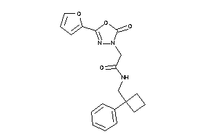 2-[5-(2-furyl)-2-keto-1,3,4-oxadiazol-3-yl]-N-[(1-phenylcyclobutyl)methyl]acetamide