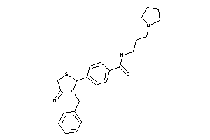 4-(3-benzyl-4-keto-thiazolidin-2-yl)-N-(3-pyrrolidinopropyl)benzamide