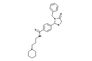 4-(3-benzyl-4-keto-thiazolidin-2-yl)-N-(3-piperidinopropyl)benzamide