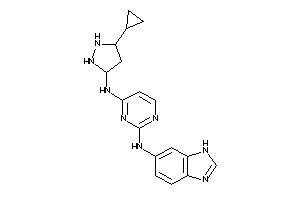 Image of 3H-benzimidazol-5-yl-[4-[(5-cyclopropylpyrazolidin-3-yl)amino]pyrimidin-2-yl]amine