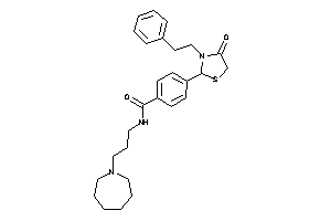 N-[3-(azepan-1-yl)propyl]-4-(4-keto-3-phenethyl-thiazolidin-2-yl)benzamide