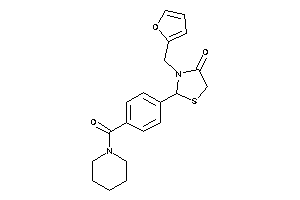 3-(2-furfuryl)-2-[4-(piperidine-1-carbonyl)phenyl]thiazolidin-4-one