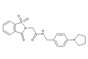 N-(4-pyrrolidinobenzyl)-2-(1,1,3-triketo-1,2-benzothiazol-2-yl)acetamide