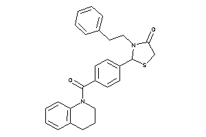 2-[4-(3,4-dihydro-2H-quinoline-1-carbonyl)phenyl]-3-phenethyl-thiazolidin-4-one