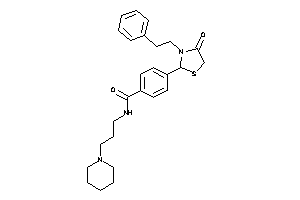 4-(4-keto-3-phenethyl-thiazolidin-2-yl)-N-(3-piperidinopropyl)benzamide