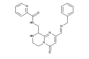 Image of N-[[2-(benzyliminomethyl)-4-keto-6,7,8,9-tetrahydropyrazino[1,2-a]pyrimidin-9-yl]methyl]picolinamide