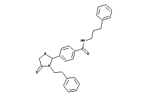 4-(4-keto-3-phenethyl-thiazolidin-2-yl)-N-(3-phenylpropyl)benzamide