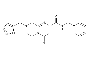 N-benzyl-4-keto-8-(1H-pyrazol-5-ylmethyl)-7,9-dihydro-6H-pyrimido[1,2-a]pyrazine-2-carboxamide
