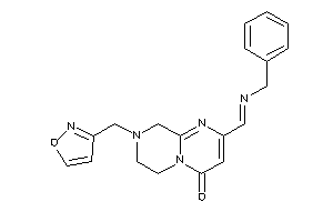 2-(benzyliminomethyl)-8-(isoxazol-3-ylmethyl)-7,9-dihydro-6H-pyrimido[1,2-a]pyrazin-4-one