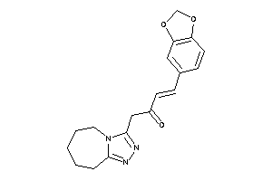 4-(1,3-benzodioxol-5-yl)-1-(6,7,8,9-tetrahydro-5H-[1,2,4]triazolo[4,3-a]azepin-3-yl)but-3-en-2-one