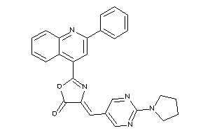 2-(2-phenyl-4-quinolyl)-4-[(2-pyrrolidinopyrimidin-5-yl)methylene]-2-oxazolin-5-one