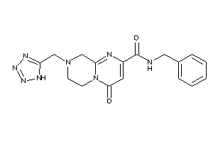 N-benzyl-4-keto-8-(1H-tetrazol-5-ylmethyl)-7,9-dihydro-6H-pyrimido[1,2-a]pyrazine-2-carboxamide