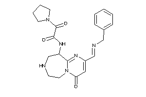 Image of N-[2-(benzyliminomethyl)-4-keto-7,8,9,10-tetrahydro-6H-pyrimido[2,1-g][1,4]diazepin-10-yl]-2-keto-2-pyrrolidino-acetamide