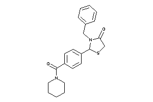 3-benzyl-2-[4-(piperidine-1-carbonyl)phenyl]thiazolidin-4-one