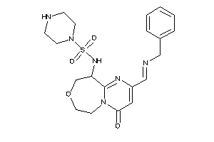 N-[2-(benzyliminomethyl)-4-keto-6,7,9,10-tetrahydropyrimido[1,2-d][1,4]oxazepin-10-yl]piperazine-1-sulfonamide
