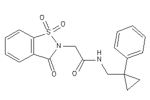 N-[(1-phenylcyclopropyl)methyl]-2-(1,1,3-triketo-1,2-benzothiazol-2-yl)acetamide