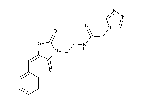 N-[2-(5-benzal-2,4-diketo-thiazolidin-3-yl)ethyl]-2-(1,2,4-triazol-4-yl)acetamide