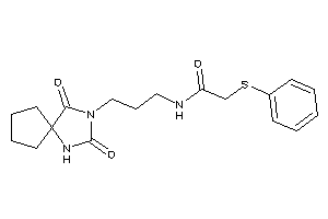 N-[3-(2,4-diketo-1,3-diazaspiro[4.4]nonan-3-yl)propyl]-2-(phenylthio)acetamide