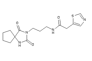 Image of N-[3-(2,4-diketo-1,3-diazaspiro[4.4]nonan-3-yl)propyl]-2-thiazol-5-yl-acetamide