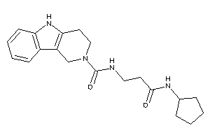 N-[3-(cyclopentylamino)-3-keto-propyl]-1,3,4,5-tetrahydropyrido[4,3-b]indole-2-carboxamide