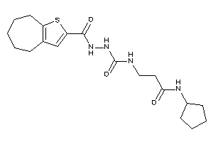 N-cyclopentyl-3-[(5,6,7,8-tetrahydro-4H-cyclohepta[b]thiophene-2-carbonylamino)carbamoylamino]propionamide