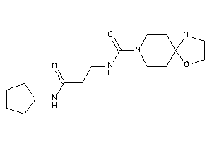 N-[3-(cyclopentylamino)-3-keto-propyl]-1,4-dioxa-8-azaspiro[4.5]decane-8-carboxamide