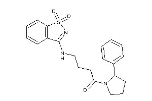 4-[(1,1-diketo-1,2-benzothiazol-3-yl)amino]-1-(2-phenylpyrrolidino)butan-1-one