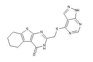 2-[(1H-pyrazolo[3,4-d]pyrimidin-4-ylthio)methyl]-5,6,7,8-tetrahydro-3H-benzothiopheno[2,3-d]pyrimidin-4-one