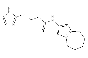 3-(1H-imidazol-2-ylthio)-N-(5,6,7,8-tetrahydro-4H-cyclohepta[b]thiophen-2-yl)propionamide