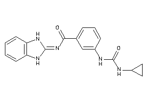 3-(cyclopropylcarbamoylamino)-N-(1,3-dihydrobenzimidazol-2-ylidene)benzamide