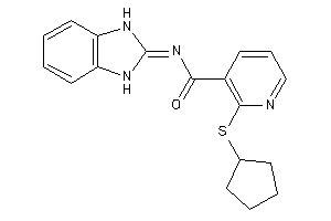 2-(cyclopentylthio)-N-(1,3-dihydrobenzimidazol-2-ylidene)nicotinamide