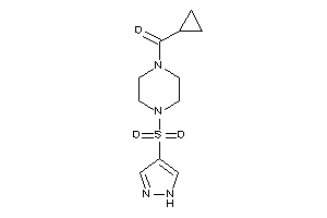 Image of Cyclopropyl-[4-(1H-pyrazol-4-ylsulfonyl)piperazino]methanone