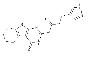 2-[2-keto-4-(1H-pyrazol-4-yl)butyl]-5,6,7,8-tetrahydro-3H-benzothiopheno[2,3-d]pyrimidin-4-one