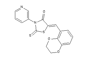 5-(2,3-dihydro-1,4-benzodioxin-5-ylmethylene)-3-(3-pyridyl)-2-thioxo-thiazolidin-4-one