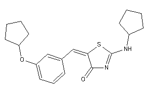 Image of 5-[3-(cyclopentoxy)benzylidene]-2-(cyclopentylamino)-2-thiazolin-4-one