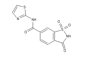 1,1,3-triketo-N-thiazol-2-yl-1,2-benzothiazole-6-carboxamide