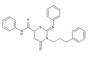 4-keto-N-phenyl-2-phenylimino-3-(3-phenylpropyl)-1,3-thiazinane-6-carboxamide