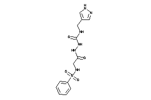 Image of 1-[[2-(benzenesulfonamido)acetyl]amino]-3-(1H-pyrazol-4-ylmethyl)urea